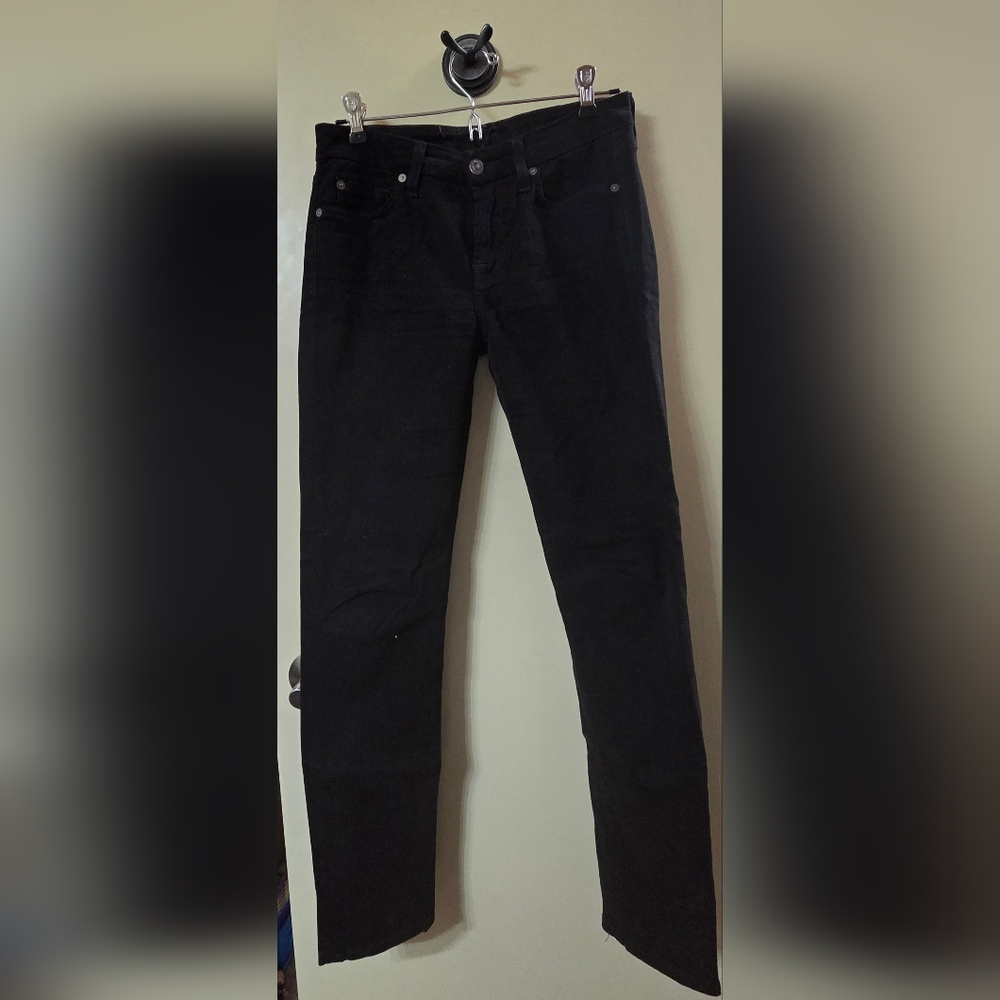 7 For All Mankind Women's Black Skinny Jeans